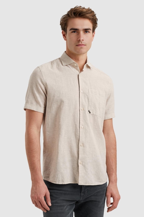 Vanguard short sleeve shirt linen cotton bl